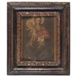 OIL PAINTING OF MADONNA AND CHILD 19TH CENTURY