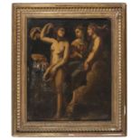 OIL PAINTING OF VENUS CERES AND JUNO BY A ROMAN PAINTER. 17TH CENTURY