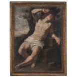 OIL PAINTING OF ST SEBASTIAN BY FOLLOWER OF FRANCESCO ALBANI (1578-1660)