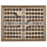 COLLECTION OF 115 COINS FROM 1958 TO 1978. IN FRAME
