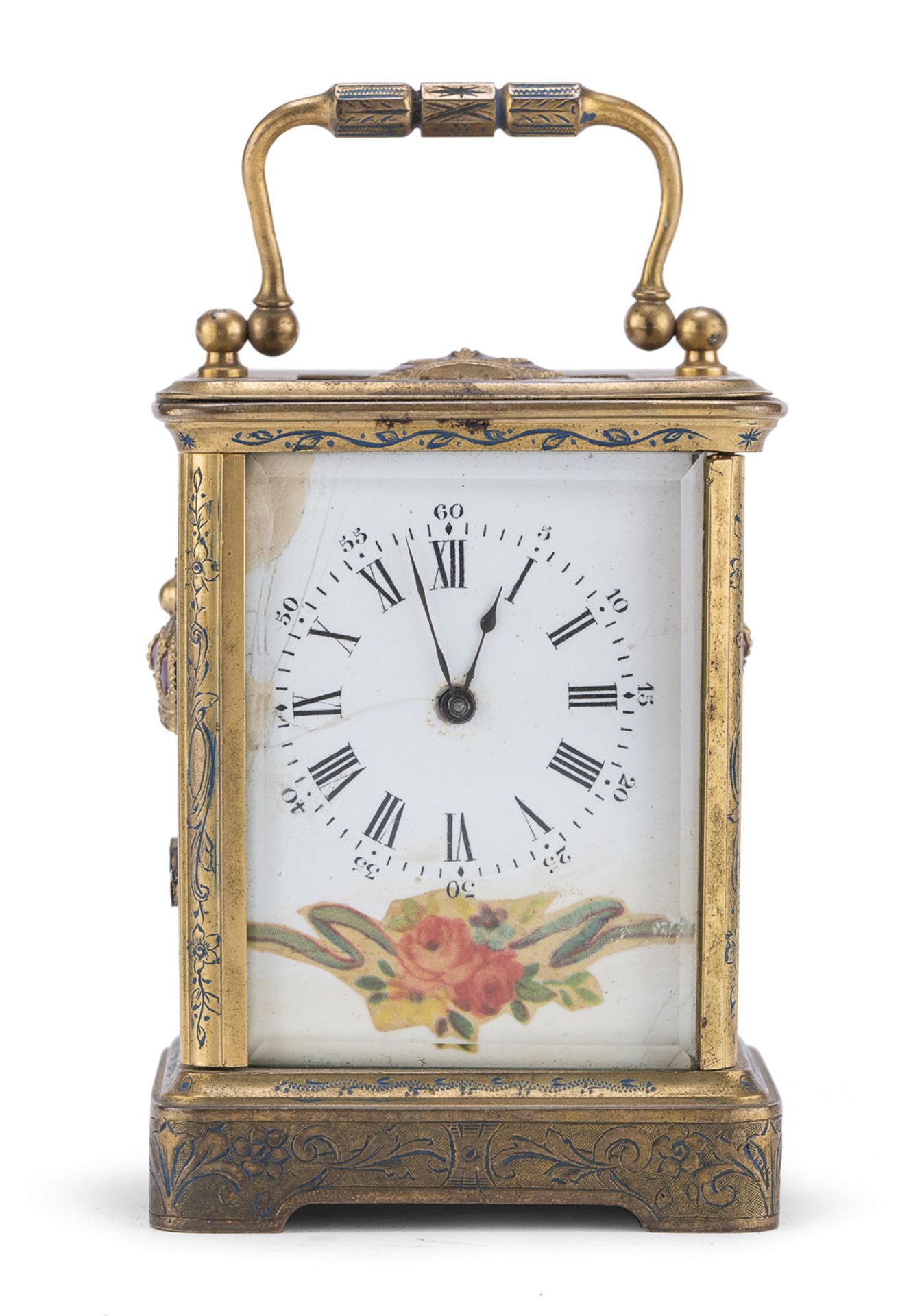 MIGNON BRACKET CLOCK WITH ENAMELS EARLY 20TH CENTURY