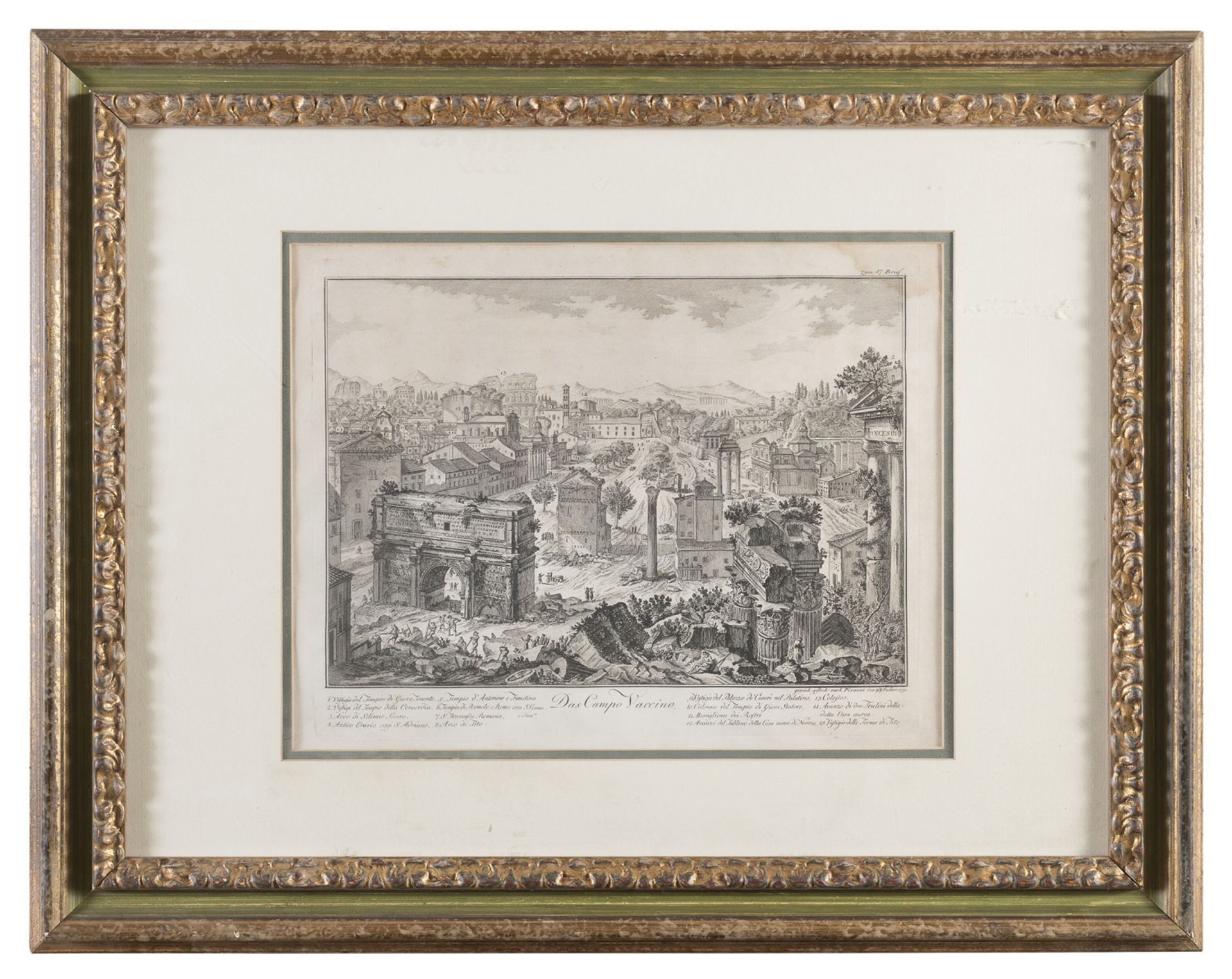 ENGRAVING OF CAMPO VACCINO AFTER PIRANESI LATE 19TH CENTURY