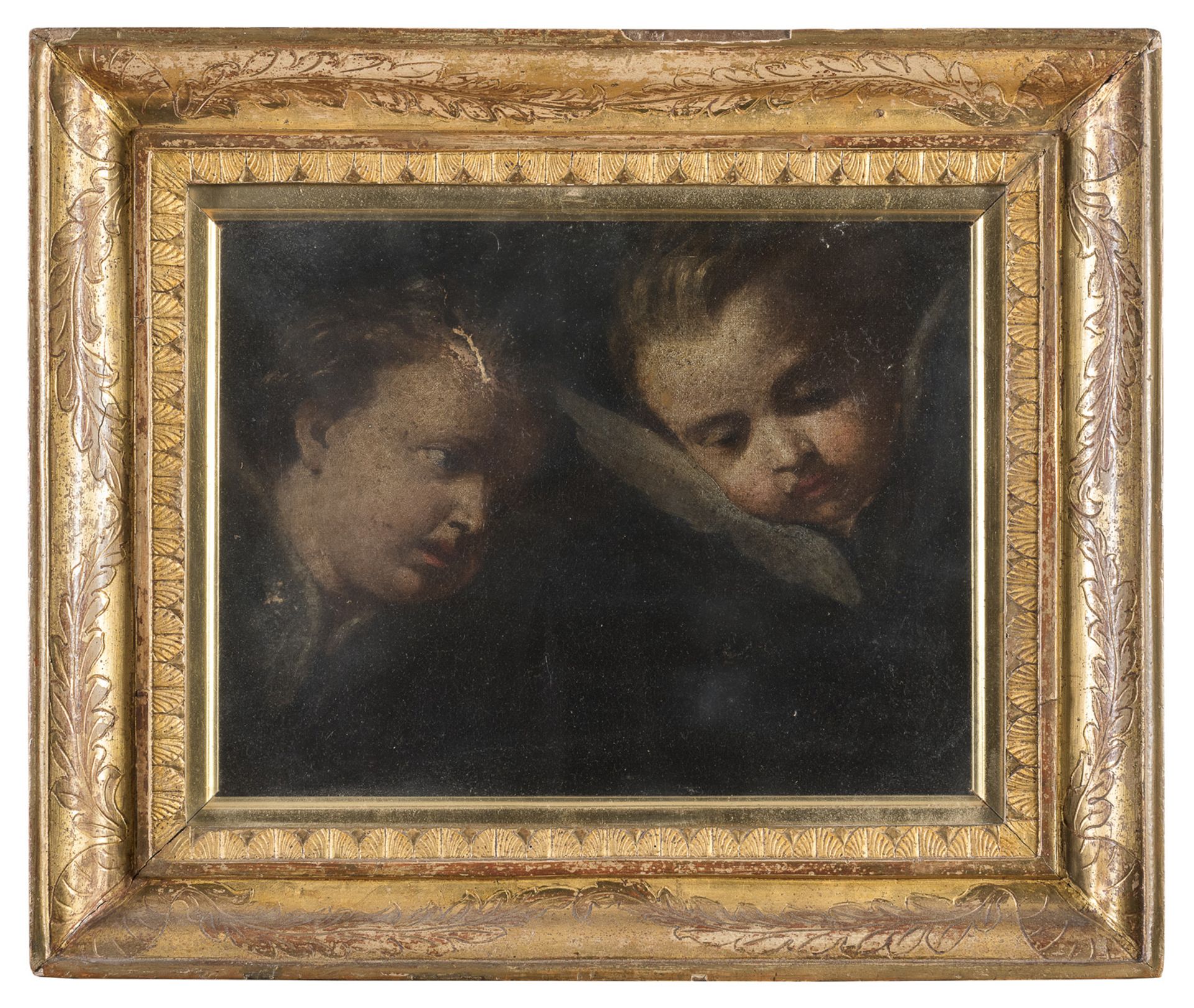 OIL PAINTING OF CHERUBS BY ITALIAN PAINTER OF THE 18TH CENTURY