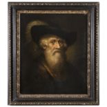 OIL PORTRAIT OF A GENTLEMAN BY FOLLOWER OF REMBRANDT HARMENSZOON VAN RIJN (1606-1669)