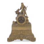 BRONZE TABLE CLOCK 19TH CENTURY