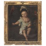 DUTCH OIL PAINTING OF A LITTLE GIRL WITH PARROT LATE 17TH CENTURY