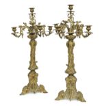 PAIR OF ORMOLU CANDLESTICKS 19TH CENTURY