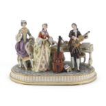 PORCELAIN GROUP OF MUSICIANS PARIS BRAND LATE 19TH CENTURY