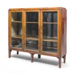 CHERRY BOOKCASE WITH GLASS DOORS TUSCANY EARLY 19TH CENTURY