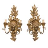 PAIR OF GILTWOOD APPLIQUES 20TH CENTURY