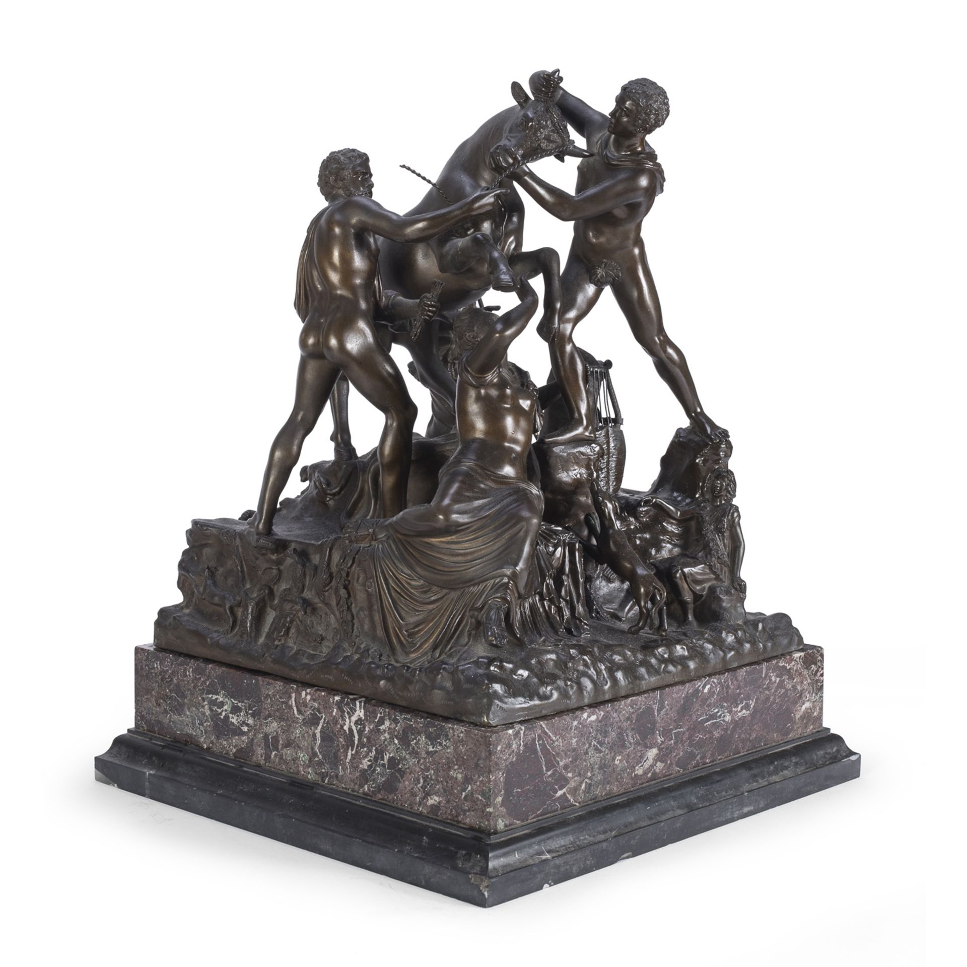 BRONZE GROUP OF THE FARNESE BULL SECOND HALF 19TH CENTURY