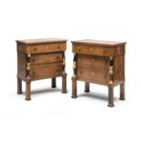 PAIR OF BEDSIDE TABLES CENTRAL ITALY EMPIRE PERIOD