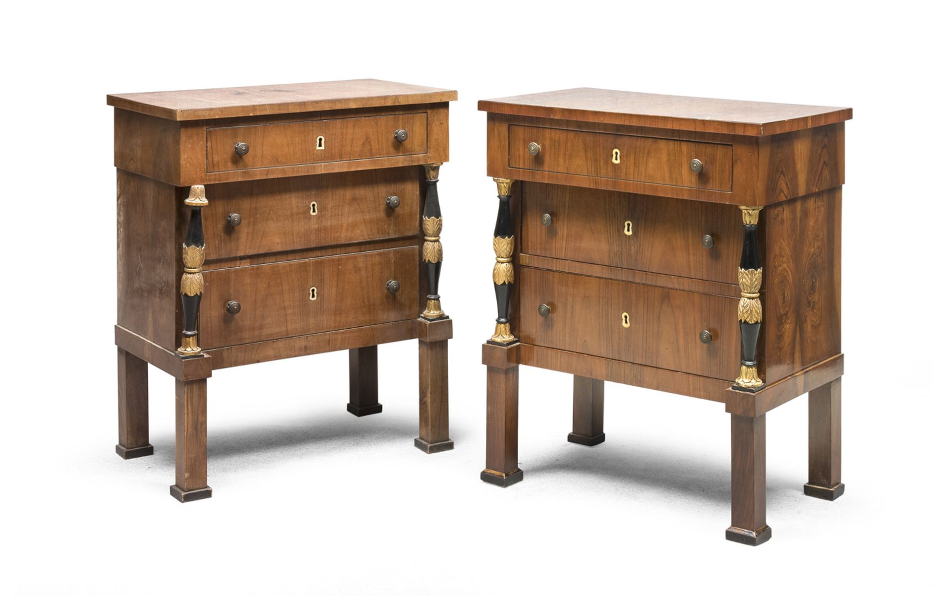 PAIR OF BEDSIDE TABLES CENTRAL ITALY EMPIRE PERIOD