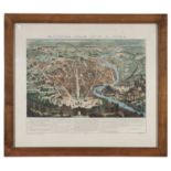 ITALIAN ENGRAVING OF PANORAMA OF THE CITY OF ROME EARLY 20TH CENTURY