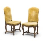 PAIR OF WALNUT CHAIRS NORTHERN ITALY
