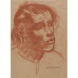 SANGUINE PORTRAIT BY ALBERTO CULIGIANI 1930 ca.