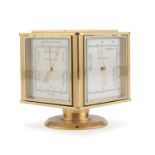 BRASS TABLE CLOCK BRAND IMHOF 1950s