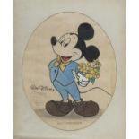 WATERCOLOR WALT DISNEY MICKEY MOUSE 1940