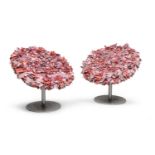 PAIR OF ARMCHAIRS MOROSO BOUQUET MODEL 1990s