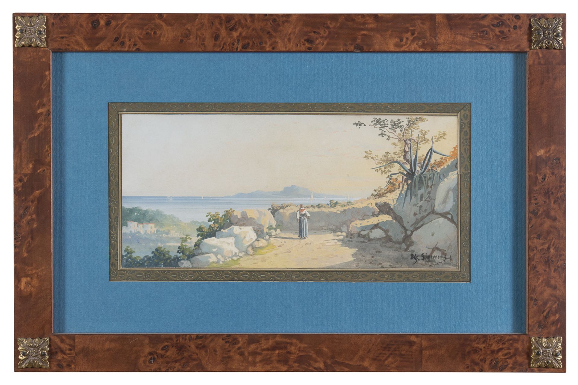 PAIR OF WATERCOLORS OF NAPLES BY YVES GIANNI (19TH-20TH CENTURY) - Image 2 of 2