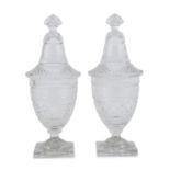 PAIR OF CRYSTAL POTICHES EARLY 20TH CENTURY
