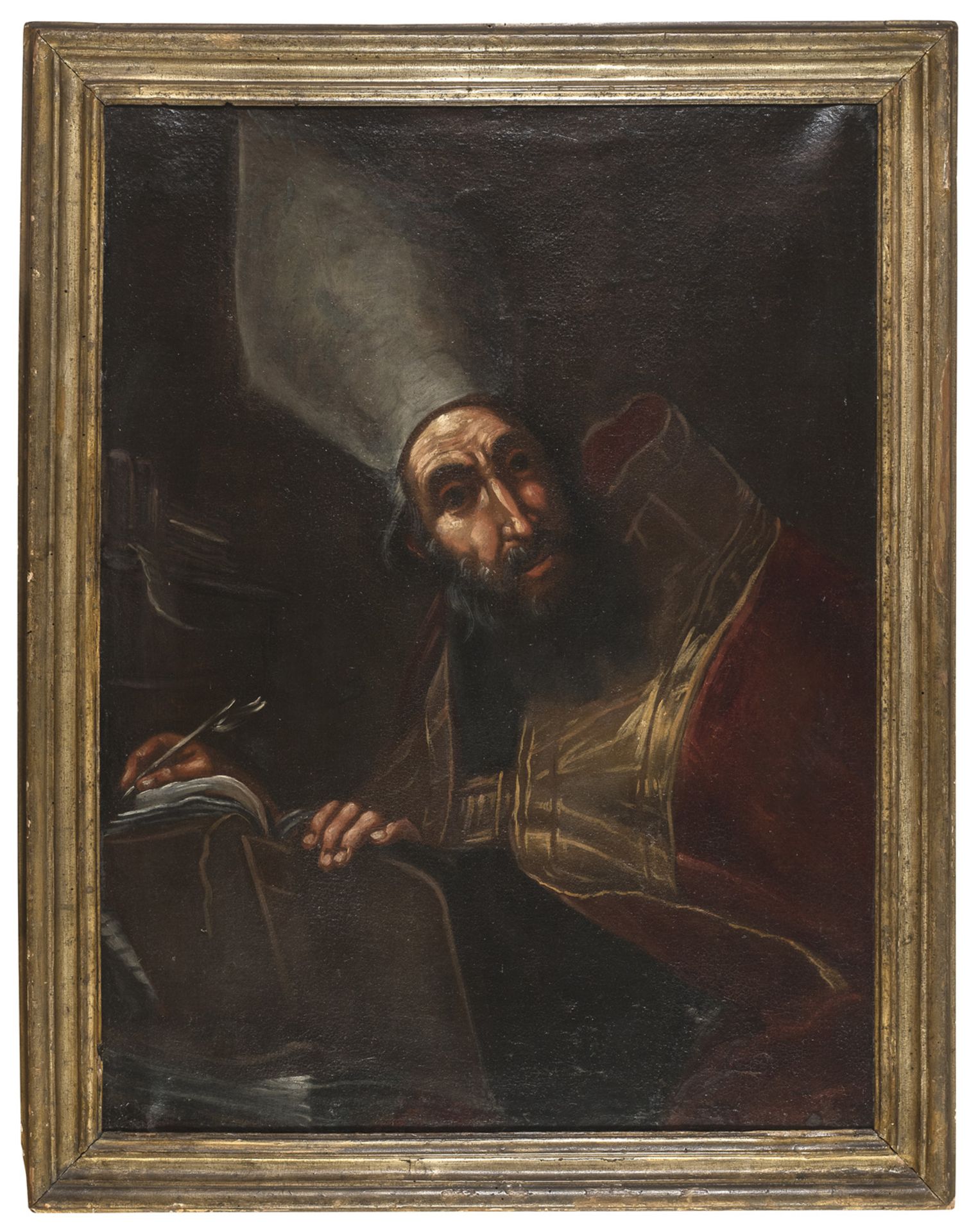OIL PAINTING OF ST AMBROSE FROM THE CIRCLE OF MATTIA PRETI (1613-1699)