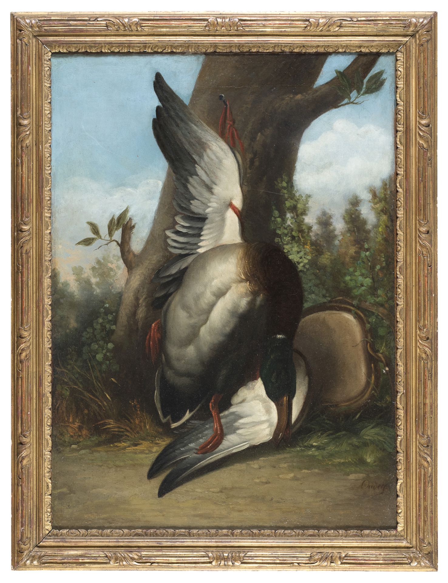 PAIR OF OF PAINTINGS WITH HUNTING SCENES BY CHARLES OUDRY (1720-1778) - Image 2 of 2