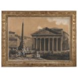 ROMAN WATERCOLOR OF THE PANTHEON 19TH CENTURY