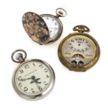 THREE POCKET WATCHES LONGINES AMIDA AND SHOCK PROOF LEVER