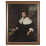 FLEMISH OIL PORTRAIT OF AN ABBESS 17TH CENTURY