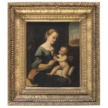 OIL PAINTING OF THE MADONNA DEI GAROFANI AFTER RAFFAELLO 18TH CENTURY