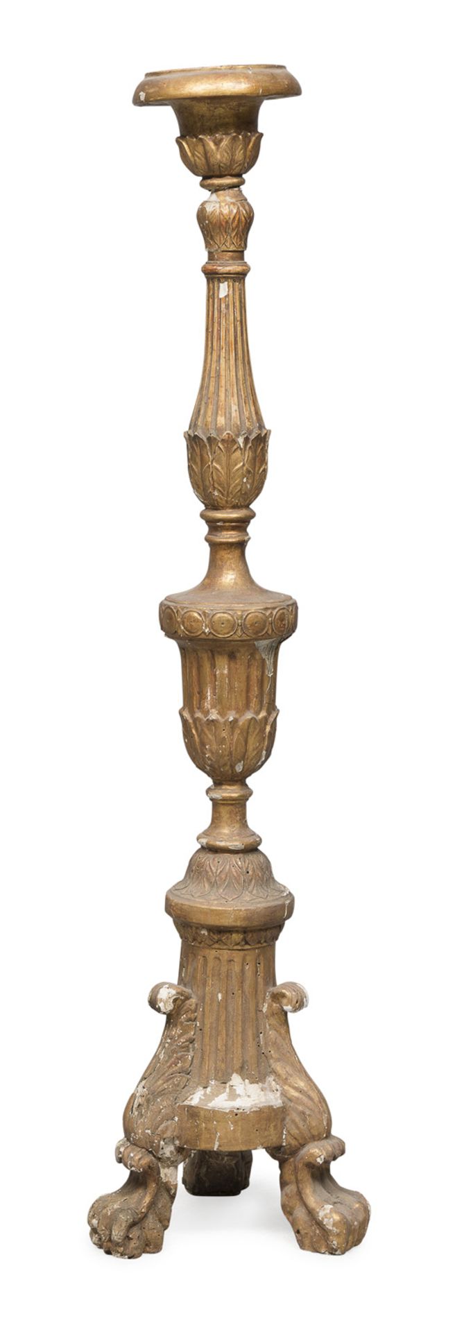 CANDLESTICK IN GILTWOOD 18TH CENTURY