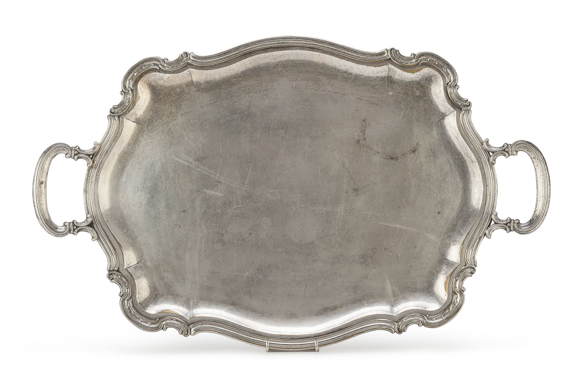 SILVER-PLATED TRAY ITALY 20TH CENTURY