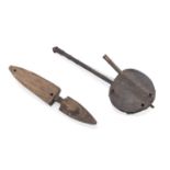 TWO AFRICAN TOOLS 20TH CENTURY.