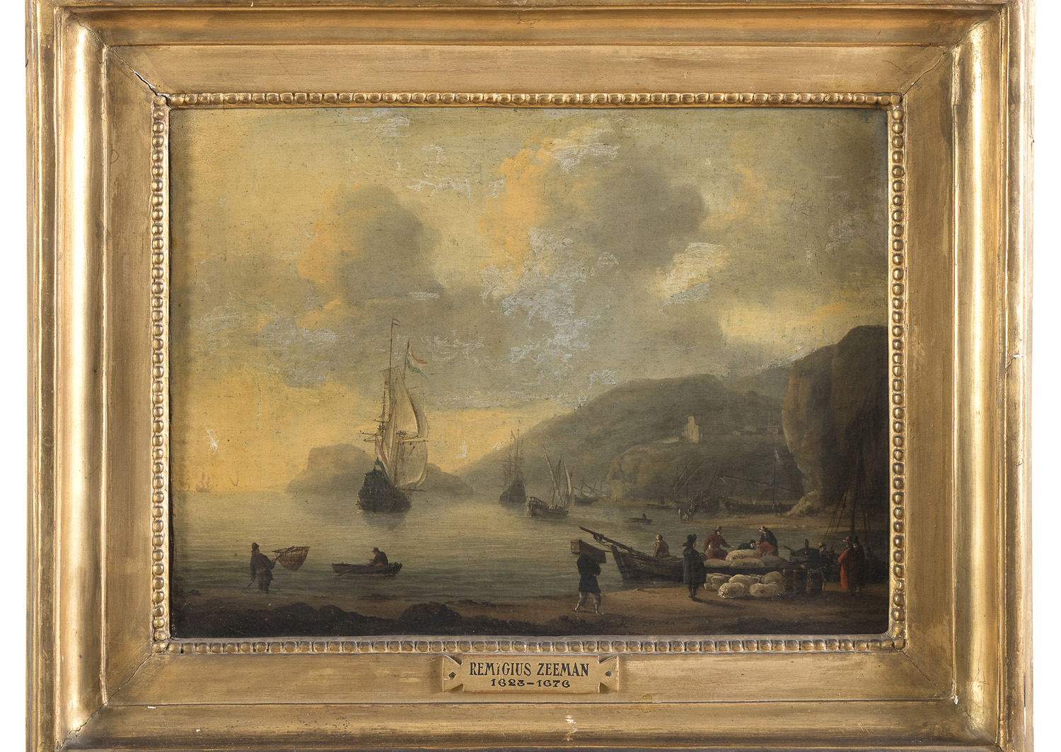 PAIR OF OIL PAINTINGS OF COASTAL VIEWS ATTRIBUTED TO REINIER NOOMS (1623-1664)