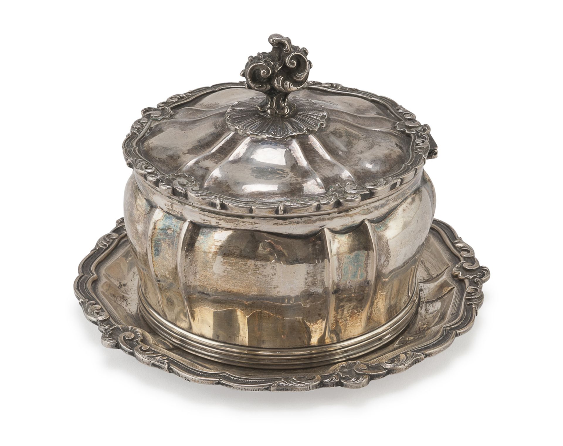 SILVER CHEESE BOWL GENAZZI MILAN 1934/1944