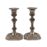 PAIR OF SILVER CANDLESTICKS RICCI & C. ALESSANDRIA 1944/1968