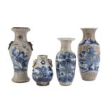 FIVE CHINESE PORCELAIN VASES 19TH CENTURY.