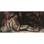 OIL PAINTING OF THE PIETÀ CIRCLE OF FRANCESCO CURRADI (1570-1661)