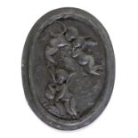 OVAL BAS-RELIEF IN CAST IRON FRANCE 19TH CENTURY