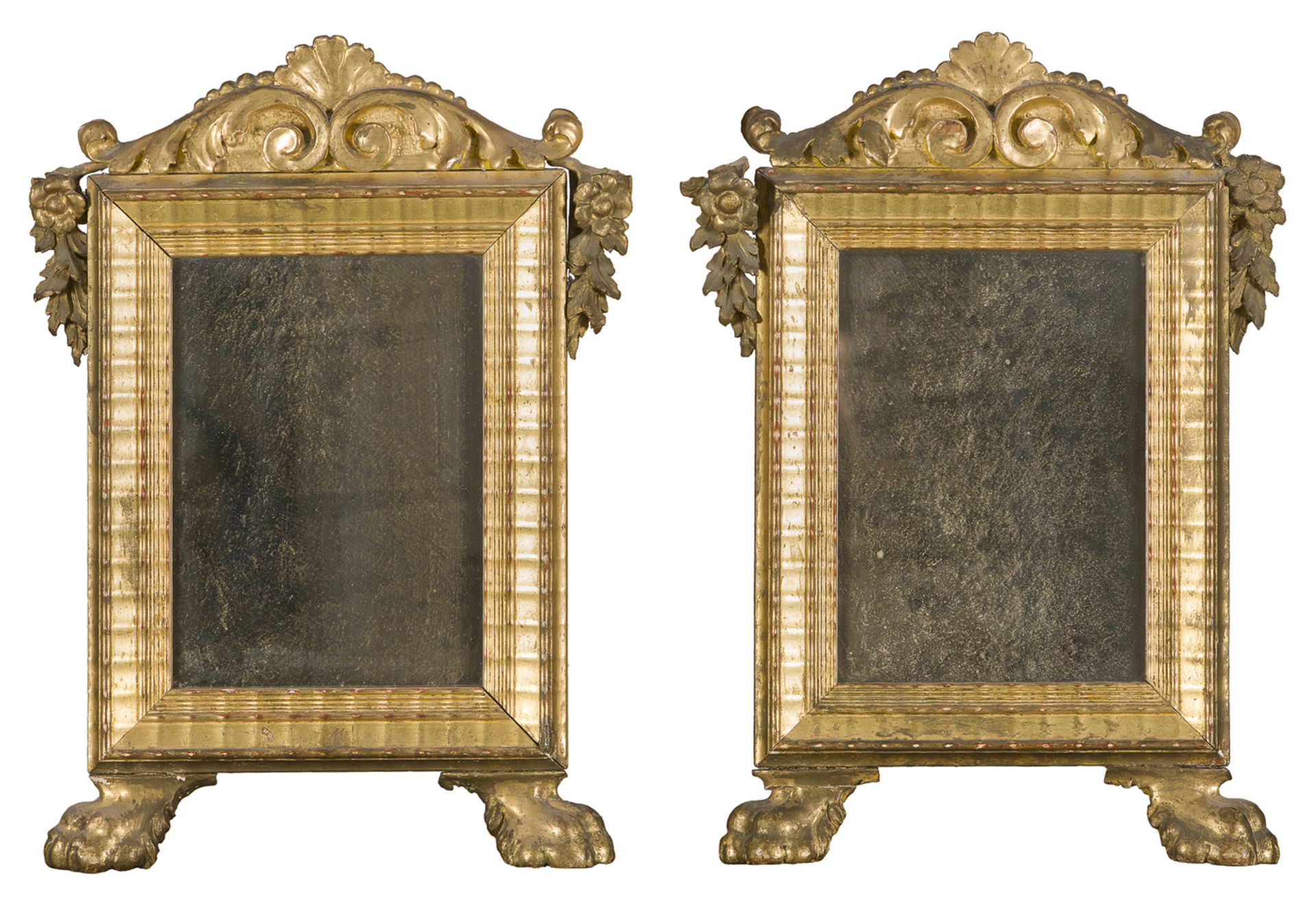 PAIR OF GILTWOOD MIRRORS EARLY 19TH CENTURY