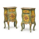 PAIR OF VENETIAN STYLE BEDSIDE TABLES EARLY 20TH CENTURY