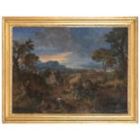 OIL PAINTING OF ROMAN COUNTRYSIDE ATTRIBUTED TO JAN FRANS VAN BLOEMEN (1662-1749)