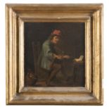 FLEMISH OIL PAINTING OF VIOLIN PLAYER LATE 18TH EARLY 19TH CENTURY