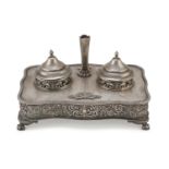 SILVER INK WELL PROBABLY HANAU 19th CENTURY