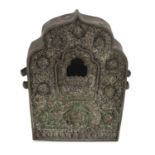 A TIBETAN METAL PRAYER CONTAINER. 20TH CENTURY.