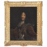 OIL PORTRAIT OF LOUIS XIV BY FOLLOWER OF HYACINTHE RIGAUD (1659-1743)