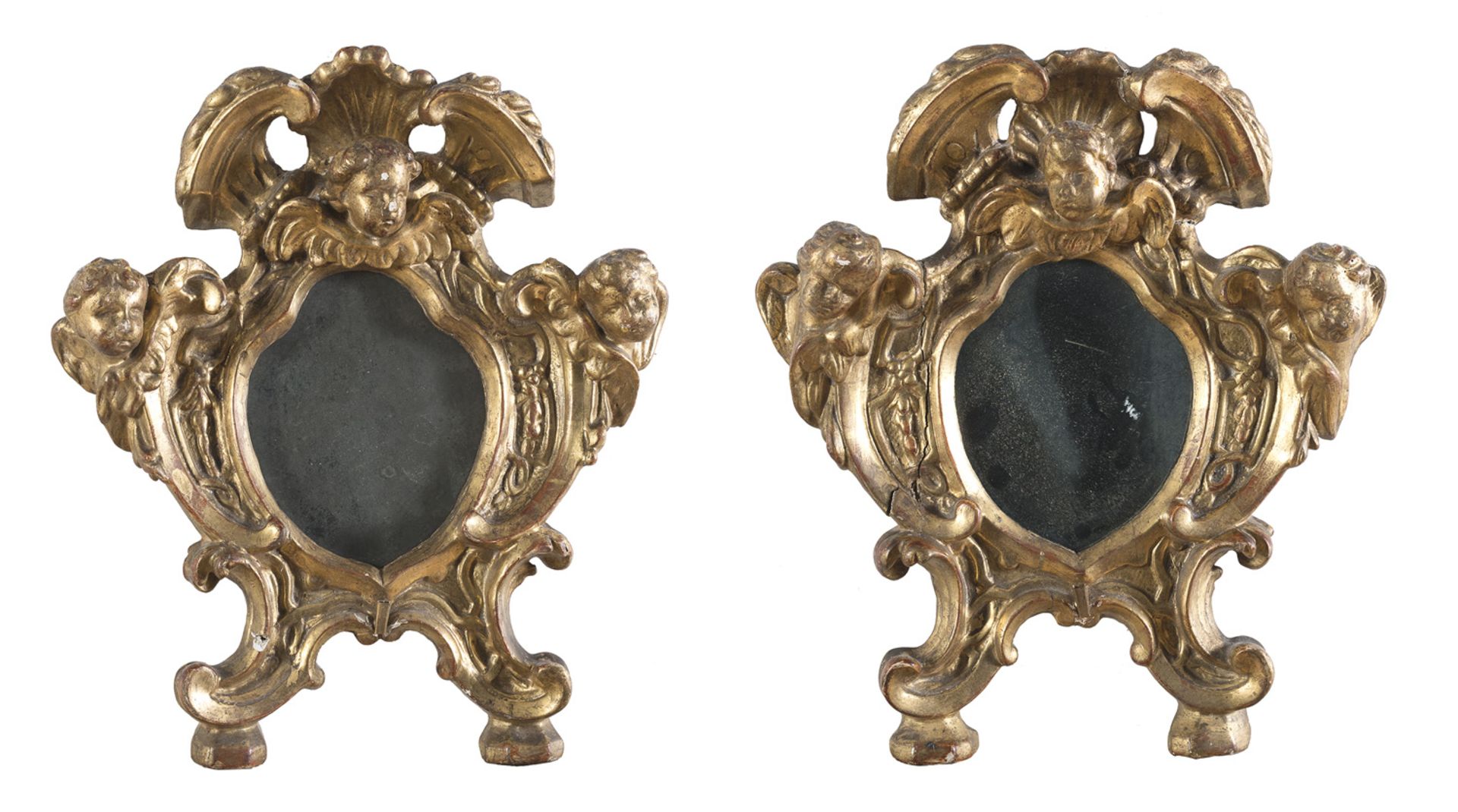 PAIR OF GILTWOOD MIRRORS ROME LATE 17TH CENTURY