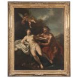 OIL PAINTING OF PAN AND VENUS BY NICOLAS COYPEL (1690-1734)