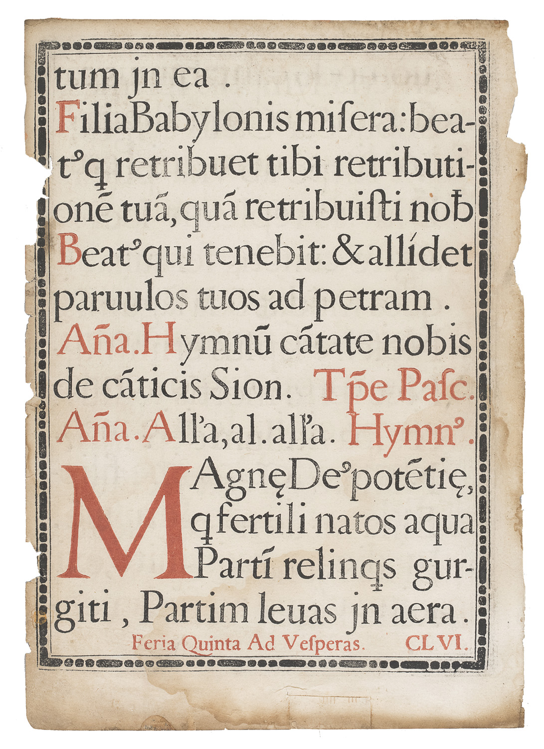 MINIATED PAGE 17TH CENTURY